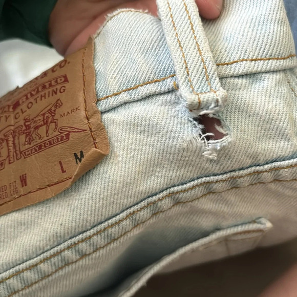 VTG Levi's 521 Jeans Womens Size 8 Floral Applique 90s 1994 Light Wash High Rise - Picture 15 of 15